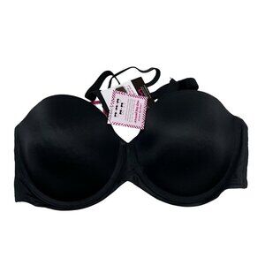 Maidenform 40D Self Expressions Stay Put‎ Strapless Bra Black Underwire SE6990